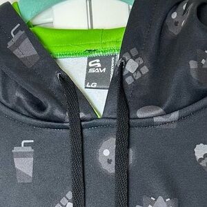 SAM Graphic Black Jacket with Green Lining